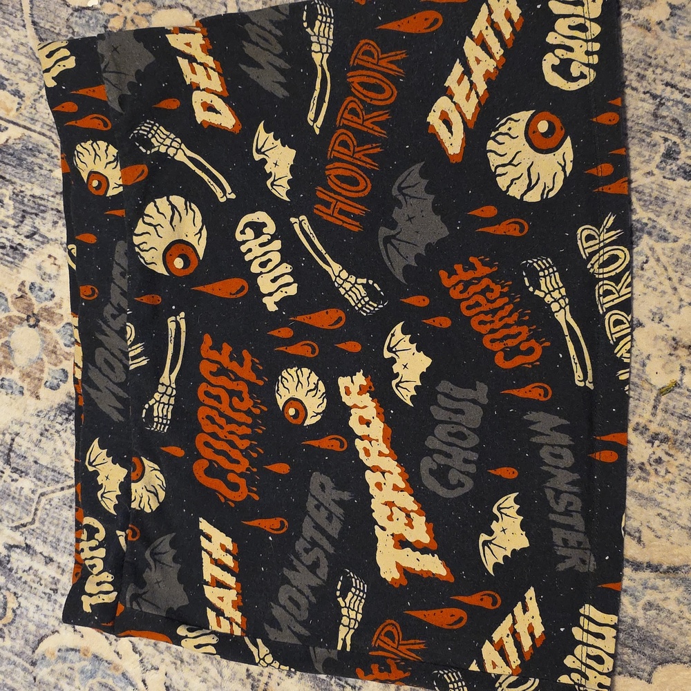 Sourpuss Black Horror Graphic Skirt Halloween L